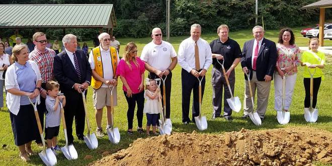 Ground was broken last Wednesday, Aug. 29, 2018, on a new inclusive playground for children of all abilities at South Clinton Park. (Photo via WYSH Radio in Clinton)