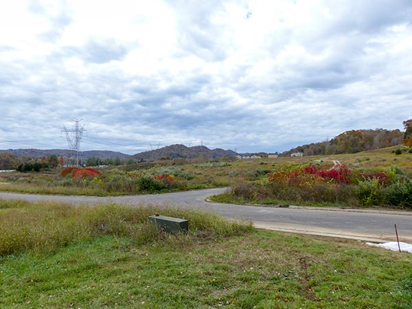 Oak Ridge officials approved a plan in November 2018 that would allow a new residential development on more than 100 acres off Edgemoor Road in east Oak Ridge. This is the view looking toward the part of the development that would be called Harbour Pointe C and Harbour Pointe D on Thursday, Nov. 8, 2018. Centennial Village Apartments are in the background. (Photo by John Huotari/Oak Ridge Today)