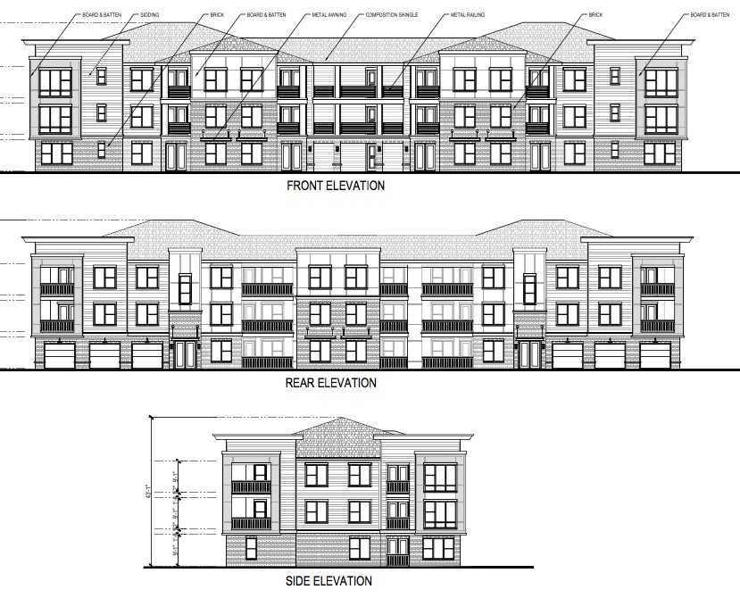 Drawings that could be considered by the Oak Ridge Municipal Planning Commission on Thursday, Nov. 15, 2018, depict the apartments, tentatively named Main Street Apartments, that could be built on the northern part of the former American Museum of Science and Energy property on South Tulane Avenue.