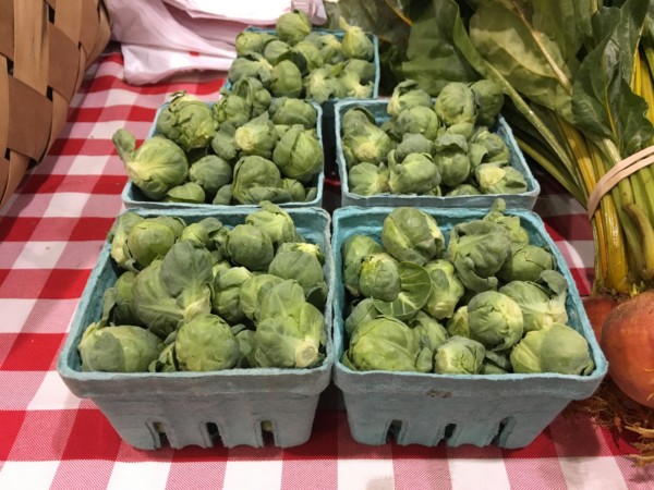 Brussels sprouts are pictured above at the Winter Farmers' Market at St. Mary's School gym in Oak Ridge. (Photo courtesy Winter Farmers' Market)
