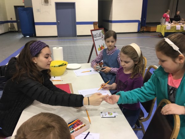Pictured above is a free weekly children's program at the Winter Farmers' Market at St. Mary's School gym in Oak Ridge. (Photo courtesy Winter Farmers' Market)