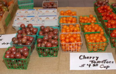 Red, ripe tomatoes are available all winter long at the Winter Farmers' Market at the Winter Farmers' Market at St. Mary's School gym in Oak Ridge. (Photo courtesy Winter Farmers' Market)