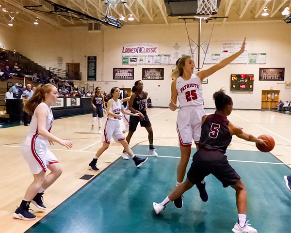 Taliah Davis (5) during a 49-36 championship win over Jefferson County in the Andrew Johnson Bank Ladies Classic in Greenville on Saturday, Dec. 29, 2018. (Photo by John Huotari/Oak Ridge Today)