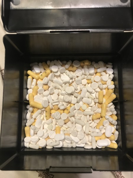 A search by law enforcement officers at a home in Briceville on Wednesday, Feb. 13, 2019, found large amounts of methamphetamine and heroin and hundreds of prescription pills, and charges are pending, a press release said. (Photo courtesy Anderson County Sheriff's Department)