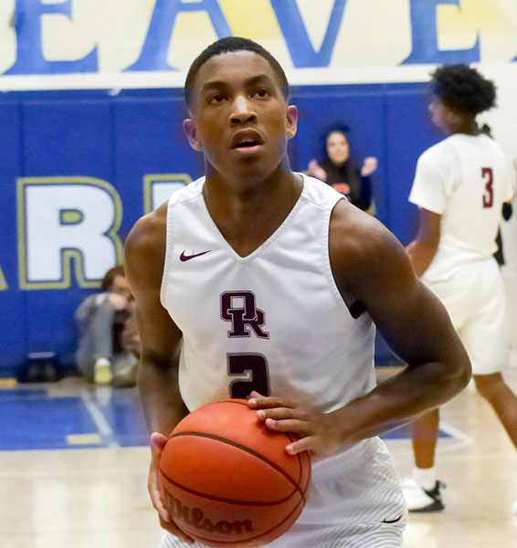 The Oak Ridge Wildcats were led by senior guard Marcus Smith (2), pictured above during a district tournament game on Feb. 18, 2019, with a game-high 23 points against Catholic in a Region 2-AAA semifinal game on Tuesday, Feb. 26. (Photo by John Huotari/Oak Ridge Today)